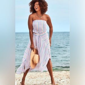 Bandeau swim cover up